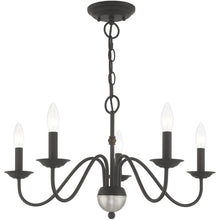 Load image into Gallery viewer, 13" Five Light Dimmable Chandelier With Shades - Black