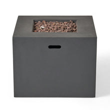Load image into Gallery viewer, Outdoor Patio Square Gas Burning Concrete Fire Pit 40,000 Btu