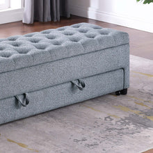 Load image into Gallery viewer, Storage Ottoman With Tufted Seat And Underseat Drawer