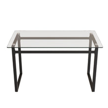 Load image into Gallery viewer, Modern Minimalist Rectangular Dining Table With Tempered Glass Top