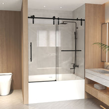 Load image into Gallery viewer, Frameless Sliding Bathtub Door With Frame