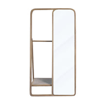 Load image into Gallery viewer, Clothes Hanger With Mirror, Large - Brown