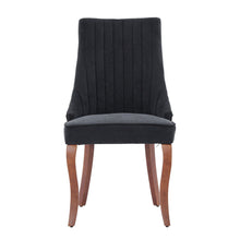 Load image into Gallery viewer, Solid Wood Dining Side Chairs (Set of 2) - Black / Brown