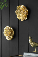 Load image into Gallery viewer, Rose Hanging Wall Accents (Set of 2) - Gold