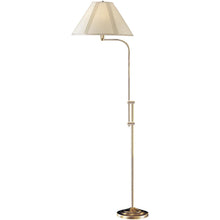 Load image into Gallery viewer, Adjustable Traditional Shaped Floor Lamp With Beige Empire Shade - Bronze