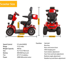 Load image into Gallery viewer, Mobility Scooter - Red