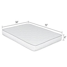 Load image into Gallery viewer, 6" Reversible Mattress In A Box Pressure Relief And Cooling Technology - White - Full