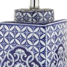 Load image into Gallery viewer, 23" Novelty Table Lamp With Drum Shade - Blue / Clear