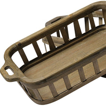 Load image into Gallery viewer, Wood Indoor Outdoor Tray With Handles (Set of 2) - Brown