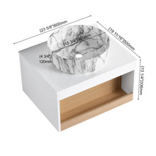 Load image into Gallery viewer, Floating Bathroom Vanity With Vessel Sink