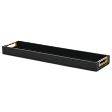 Load image into Gallery viewer, 24" Solid Wood Handmade Vanity Tray With Handles - Black