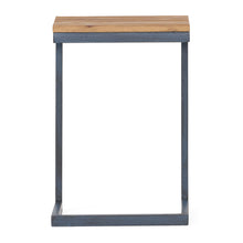 Load image into Gallery viewer, C Shaped End Table With Iron Base And Fir Wood To