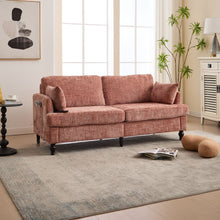 Load image into Gallery viewer, Chenille 2 Seater Sofa With LED Light, USB Charging Port, And Storage Bag