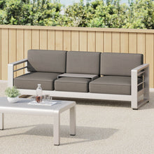 Load image into Gallery viewer, Cape Coral - Modern 3 Seater Sofa With Metal Tray