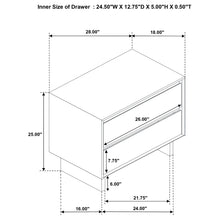 Load image into Gallery viewer, Hemlock - 2 Drawer Nightstand Bedside Table - Brown