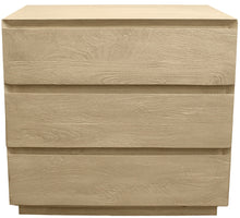 Load image into Gallery viewer, 24" Contemporary Solid Wood Ribbed Texturere Three Drawer Nightstand - Natural
