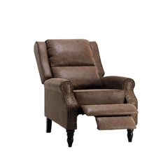 Load image into Gallery viewer, Faux Leather Manual Recliner (718722) - Brown