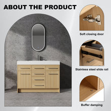 Load image into Gallery viewer, Freestanding Bathroom Vanity With Resin Sink, Soft-Closing Doors And Drawers