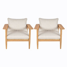 Load image into Gallery viewer, Terassi - Outdoor Lounge Chair (Set of 2) With Cushions - Beige / Light Teak