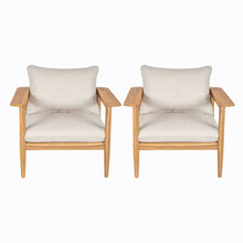 Load image into Gallery viewer, Terassi - Outdoor Lounge Chair (Set of 2) With Cushions - Beige / Light Teak