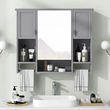 Load image into Gallery viewer, Wall Mounted Bathroom Storage Cabinet With Mirror, Medicine Cabinet With Towel Bar