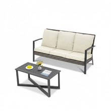Load image into Gallery viewer, 2 Piece Patio Set With Cushions & Coffee Table