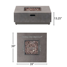 Load image into Gallery viewer, Modern Square Fire Pit With 50,000 Btu