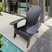 Load image into Gallery viewer, Outdoor Or Indoor Wood Adirondack Chair With An Hole To Hold Umbrella, On The Arm