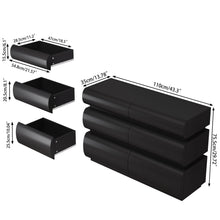 Load image into Gallery viewer, Minimalist Modern 6 Drawer Dresser, Handle Free Design With Wide Storage