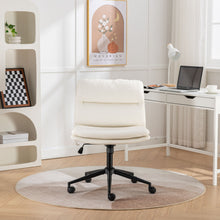 Load image into Gallery viewer, Bizerte - Adjustable Swivel Criss-Cross Chair, Wide Seat / Office Chair / Vanity Chair - White