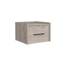 Load image into Gallery viewer, 13.8" x 13.2" x 9.8" One Drawer Faux Wood Floating Nightstand - Gray