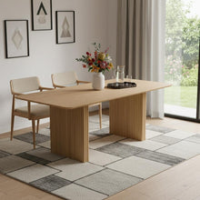 Load image into Gallery viewer, 79" Solid Wood Double Pedestal Base Dining Table - Natural