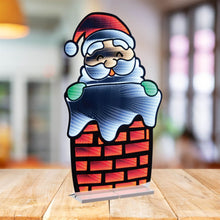 Load image into Gallery viewer, Christmas Santa Tabletop Sign With LED (633801) - Red / White