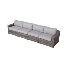 Load image into Gallery viewer, Contemporary Outdoor Rattan Wicker Sectional Seating Group With Cushions