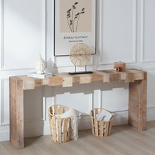 Load image into Gallery viewer, Modern Rustic Table With Sculpted Block Design