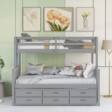 Load image into Gallery viewer, Bunk Bed With Twin Size Trundle And Drawers