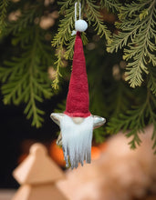 Load image into Gallery viewer, Fabric Christmas Santa Standing Gnome - Red / White / Gold