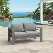 Load image into Gallery viewer, All-Weather Patio Loveseat With Thick Cushions