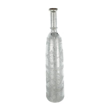 Load image into Gallery viewer, Floral Bottle Table Vase (574272) - Antiqued Silver