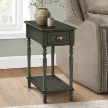 Load image into Gallery viewer, Accent Side Table, 2 Tier, Storage Drawer, Stylish Traditional Design