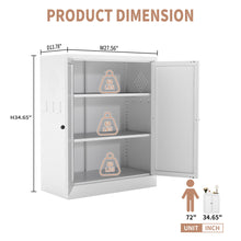Load image into Gallery viewer, Pantry Cabinet With Adjustable Shelves Freestanding Kitchen Storage Organizer - White