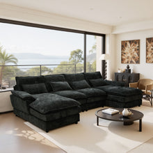 Load image into Gallery viewer, Modular Sectional Sofa Cloud Couch With Double Chaise Lounge