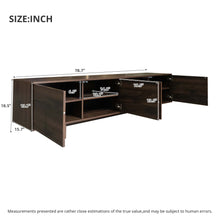Load image into Gallery viewer, TV Stand For TVs Up To 85", Entertainment Center, Cable Management, Push Openers, Soft Closing Hinges & Adjustable Shelves - Dark Brown