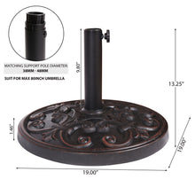 Load image into Gallery viewer, Gobi - Resin Umbrella Base - Bronze