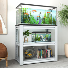 Load image into Gallery viewer, Stylish Metal rium Stand For 20 - 30 Gallon Tanks, 3 Tier Adjustable Shelf