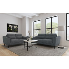 Load image into Gallery viewer, Oberle - 2 Piece Upholstered Sofa Set With Pocket Coil Seating - Charcoal