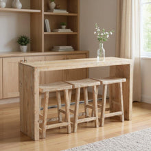 Load image into Gallery viewer, Solid Wood Rectangular Bar Table - Antiqued White