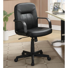 Load image into Gallery viewer, Office Chair With Casters Ergonomic Design For Workspaces - Black