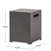Load image into Gallery viewer, Modern Tank Holder Side Table With Powder Coated Frame