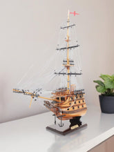 Load image into Gallery viewer, HMS Victory Bow Section Hand Painted Decorative Boat - Brown